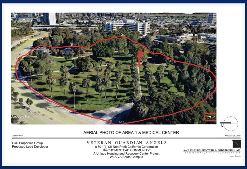 Veteran Guardian Angels is a mission-drive non-profit for Veterans with peer-to-peer support that includes Recovery, Jobs, Housing, and Activities. This is an aerial view of the Homestead Community